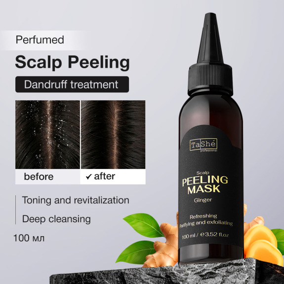 Tashe Professional Scalp Peeling Mask Ginger Antihair Loss Panthenol Chamomile Extract Deep
