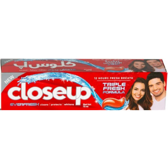 Closeup Toothpaste Triple Fresh Formula Red Hot 75 ml